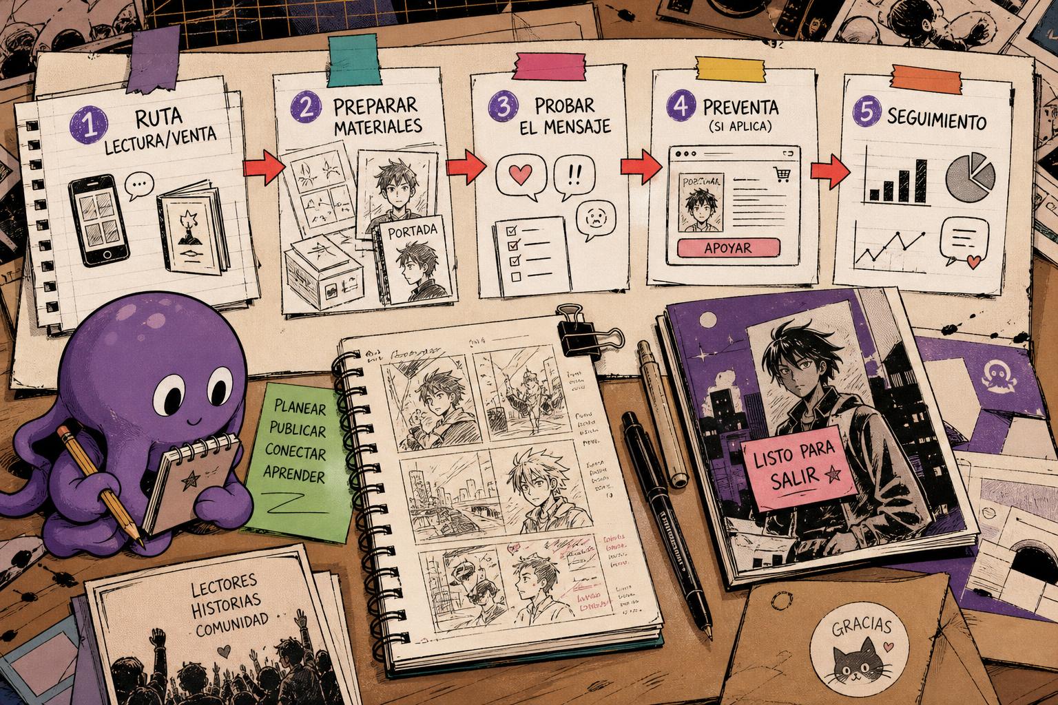 Plan de lanzamiento para manga, cómic o webtoon